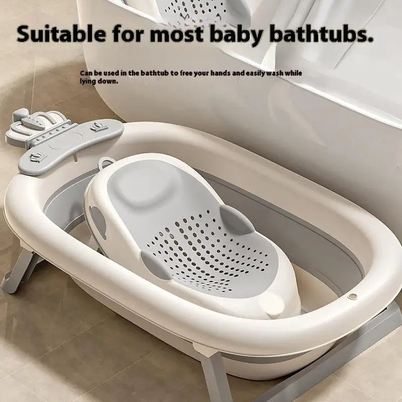 New 1Pcs Newborn Baby Bath Tub Foldable Rack, Shower Net Seat- Anti Slip Bathtubs Accessory for Infant Care