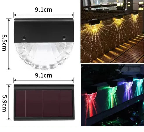 Solar Pool Lights Step Lights Outdoor Poolside Solar Light with Timer Offfor for Outside Stair Fence Step Pool Backyard Decor