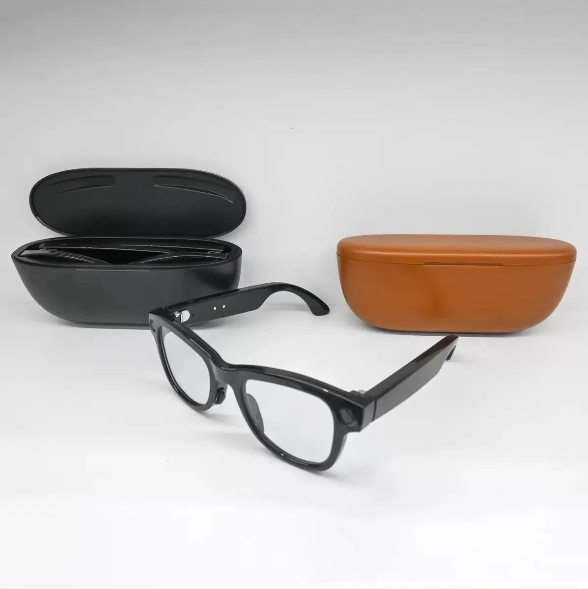 AI Smart Glasses M02Ultra with Charging Case - 800MP Camera, Object Recognition, Translation, WiFi, Navigation, Recording