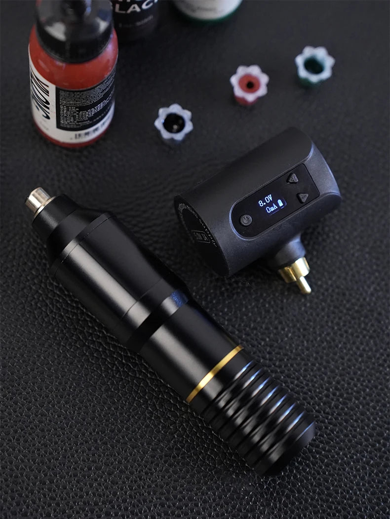 YILONG Wireless Tattoo Gun Kit With 1400MAH Power Professional Rotary Tattoo Machine Pen Set for Tattoo Artist and Beginners