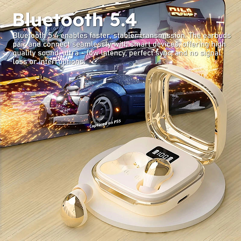 Sansui W42 Sleeping Earphones Wireless Bluetooth TWS Earbuds Invisible in-Ear Bluetooth 5.4 Headsets Physical Noise Reduction