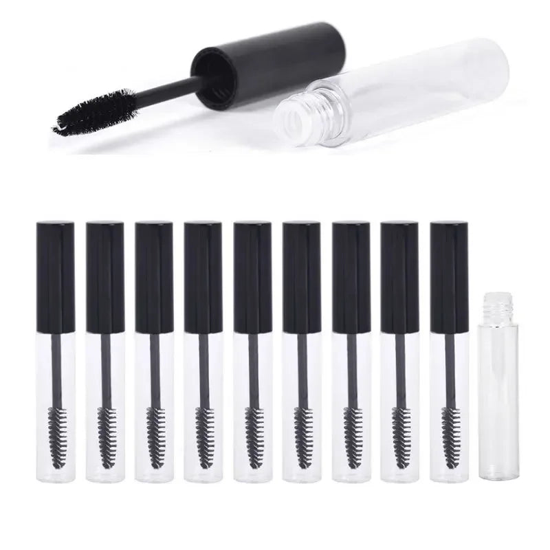 10/20/50Pcs 10ml Empty Mascara Tube DIY Wand Eyelash Cream Container Makeup Packaging Sample Bottle Plastic  Refillable Bottles