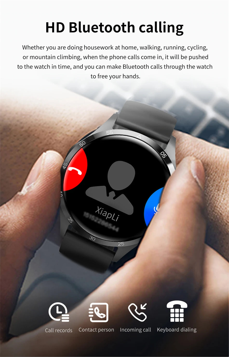 2025 New SmartWatch Men Women Smartwatch Bracelet Heart Rate Blood Pressure Fitness Tracker Sport  For Ios Android holiday gifts