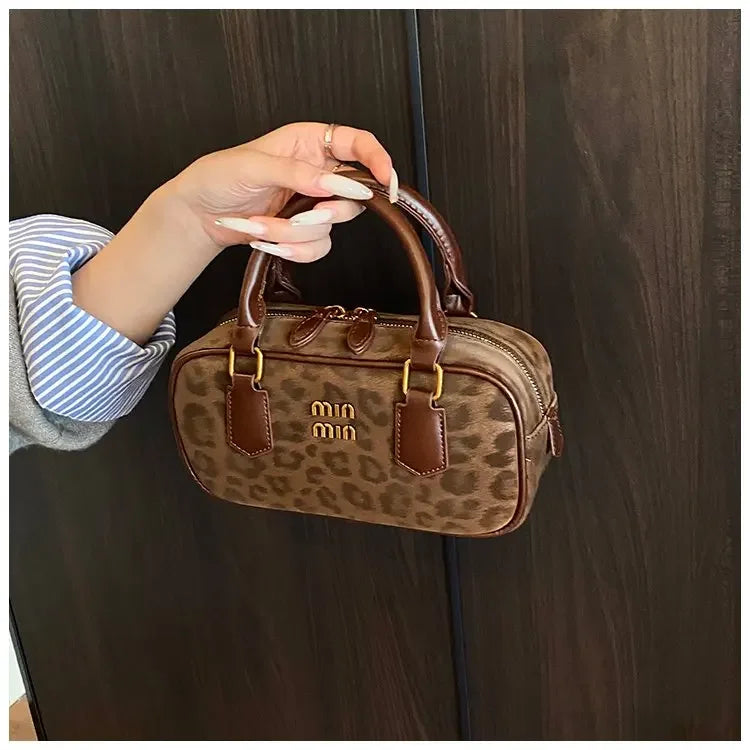 Women's Square Leather Satchel Handbag | Tote Shoulder Crossbody Purse & Diaper Bag