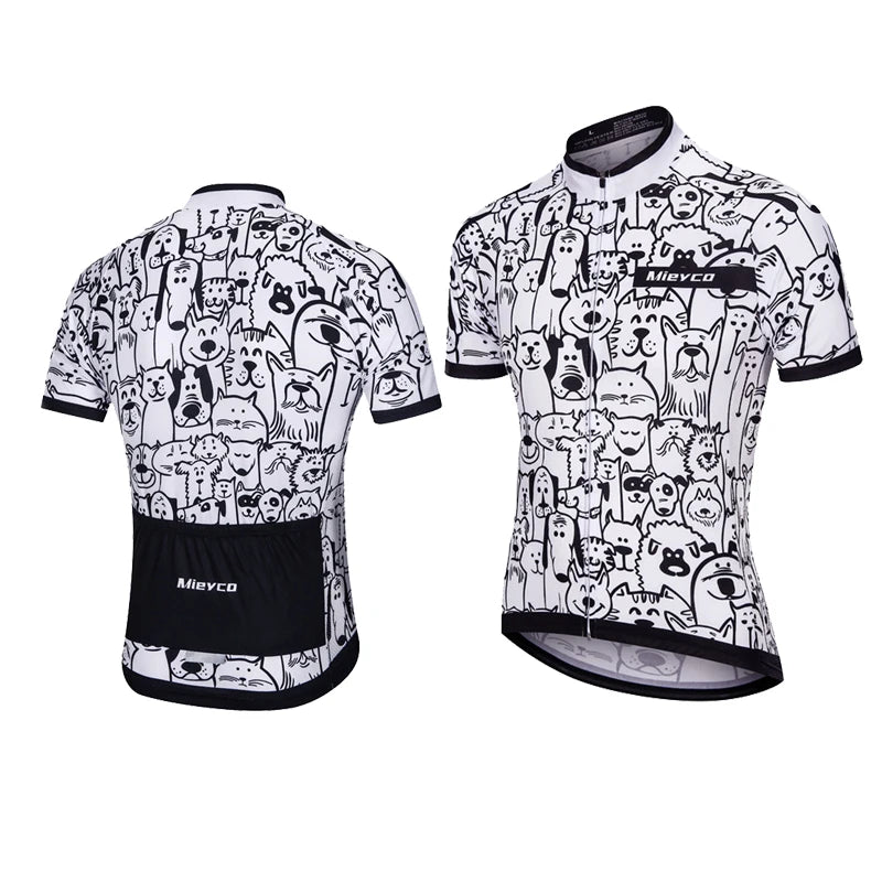 Men's Short-Sleeved Cycling Jersey Suit, Breathable Quick-Drying Clothes, Mountain Bike Set, Sports Equipment, Sweat Wicking