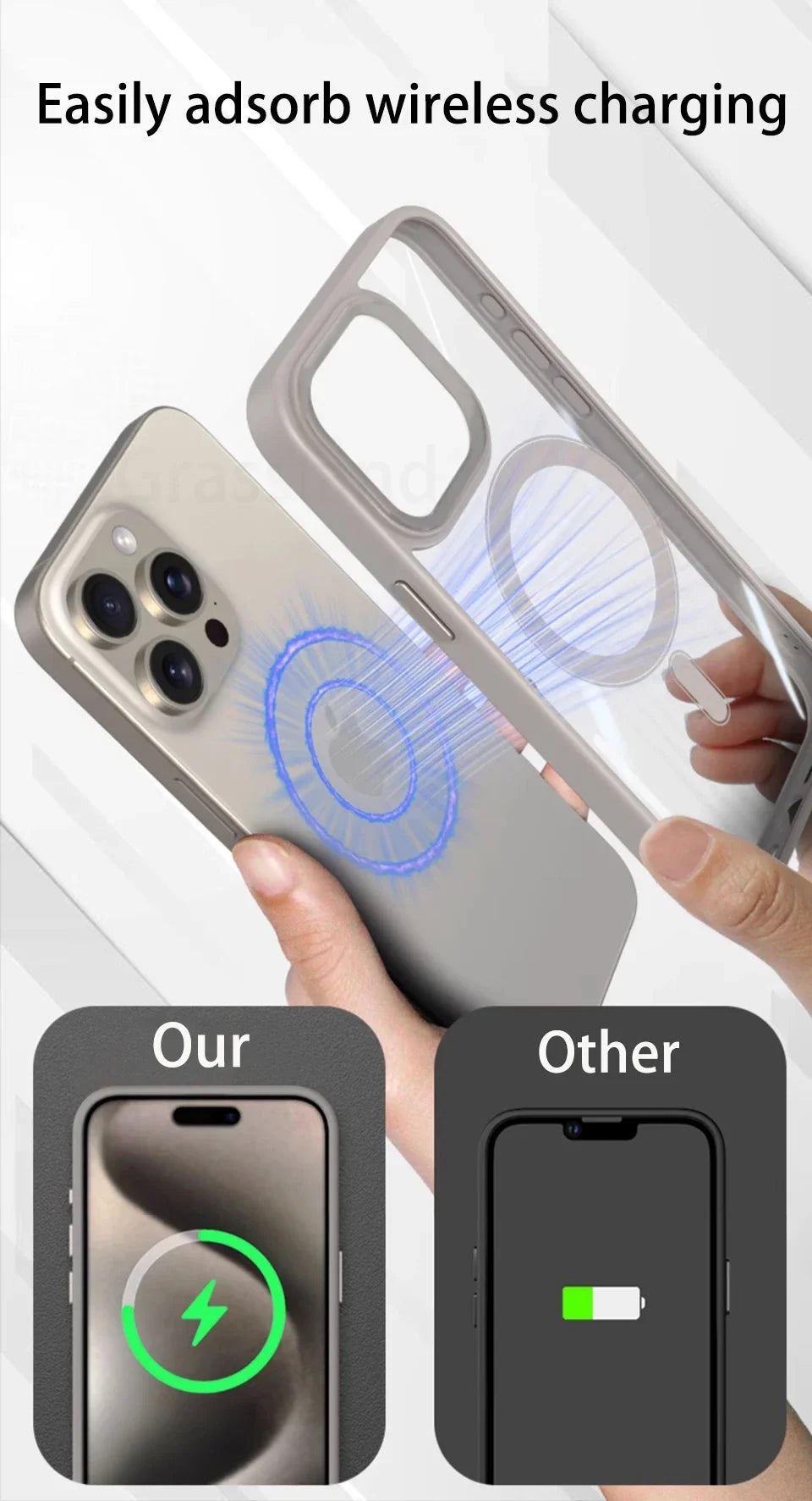 Luxury Magsafe Transparent Case For iPhone 16 15 14 13 12 11 Pro Max Plus X XS XR 13 Mini Magnetic Wireless Charge Phone Cover