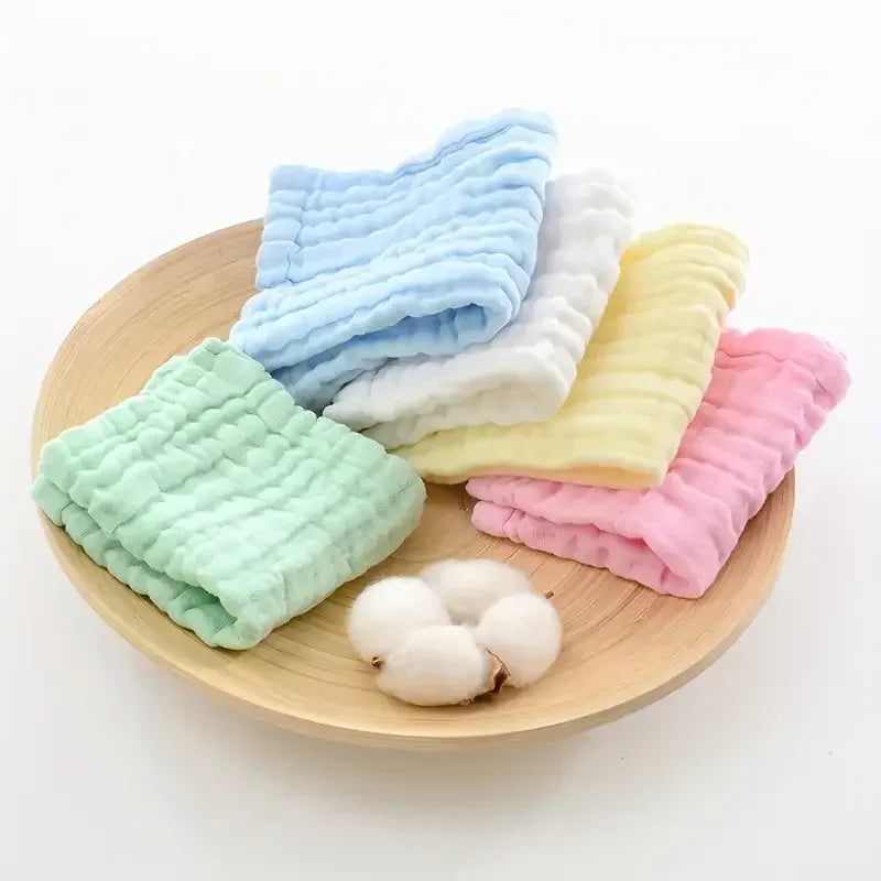 Soft Muslin Baby Washcloths - Gentle Newborn Face Towel for Sensitive Skin, Ideal for Baby Registry & Shower Essentials