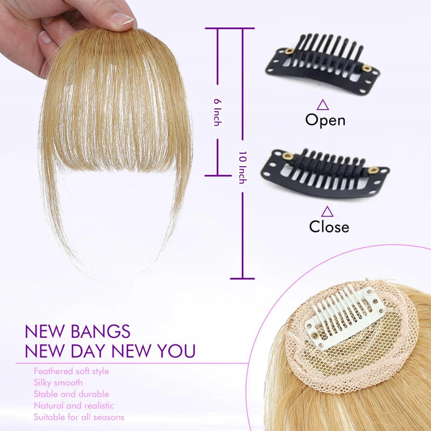 Human Bangs Hair Clip-In Extension Synthetic wig Fringe Natural False Hairpiece Women Clip in Bangs Hair Styling Tools