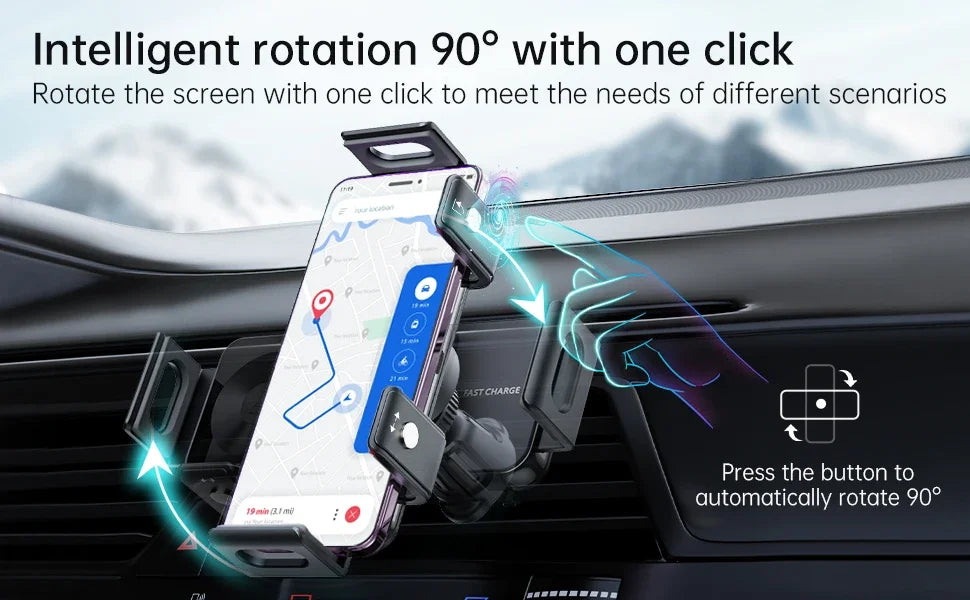 Eary 15W Wireless Car Charger for Huawei Mate XT Ultimate Car Phone Holder Mount Air Vent & Dashboard Fast Charging Accessories