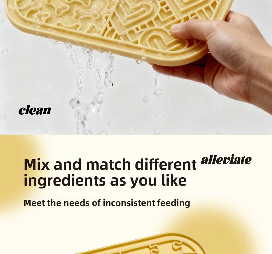Silicone Pet Licking Mat for Dogs And Cats Slow Feeder Pad Anxiety Relief Bathing Grooming Pet Supplies