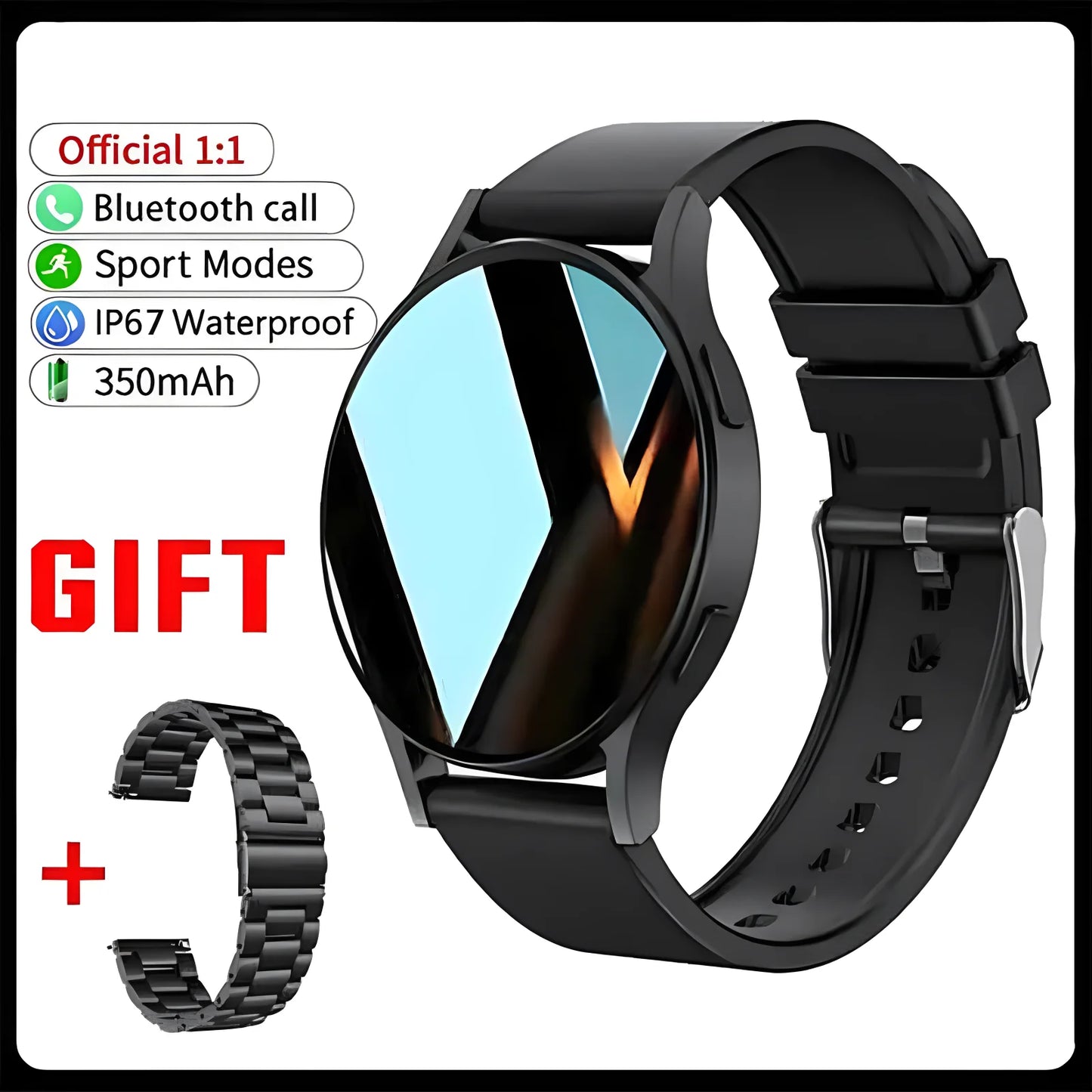 Bluetooth Call Smart Watch Pro 1.39-Inch Custom Dials Music Sports Men Women Watch 6 Health Monitor Smartwatch For Android IOS