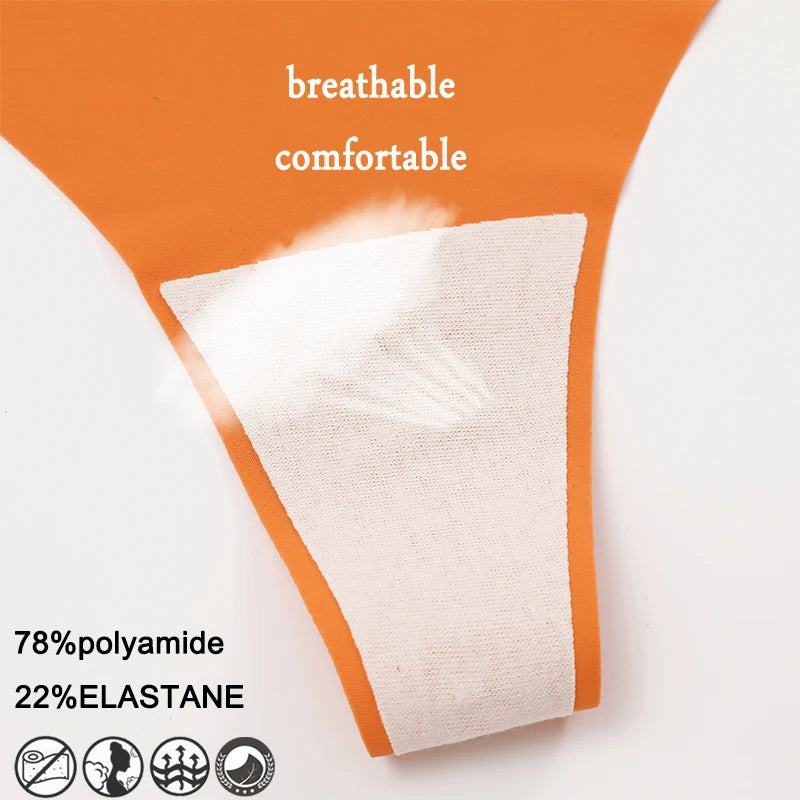 5Pcs/Set Sexy G-String Underwear Female T-back Intimates Lingerie Seamless Low Waist Underpants 10 Color Lady Bikini Panty XS-XL