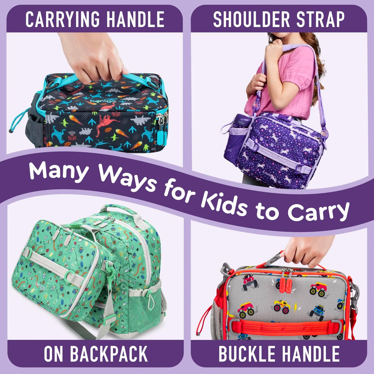 2025 New Cute Cartoon Kids Bento Lunch Bag Unicorn Print Reusable Lunch Box Double Insulated Waterproof for Children 3Years+