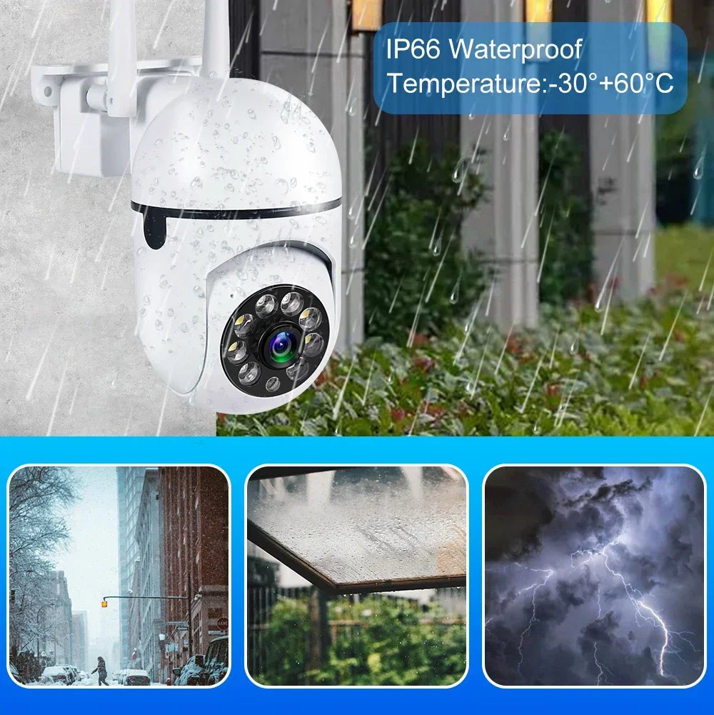 5G Wifi Video Surveillance Camera 5MP CCTV PTZ IP Camera Smart Human Tracking 4X Zoom Night Vision Full Color Outdoor Waterproof