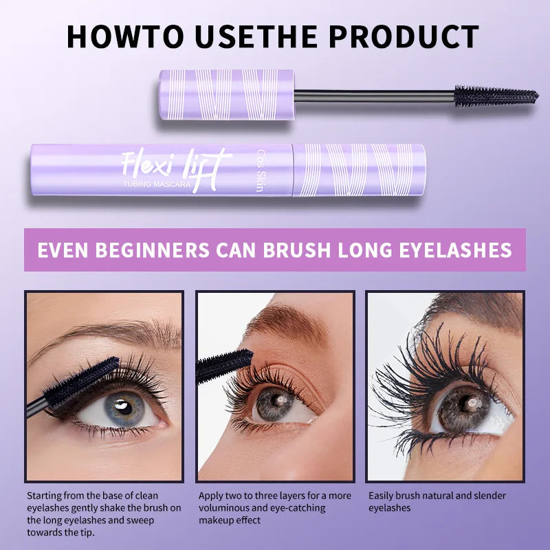 5D Waterproof Mascara Lengthening Eyelashes Long Lasting Sweatproof Mascara Black Silk Fibre Make Up Beauty Korean Cosmetics New