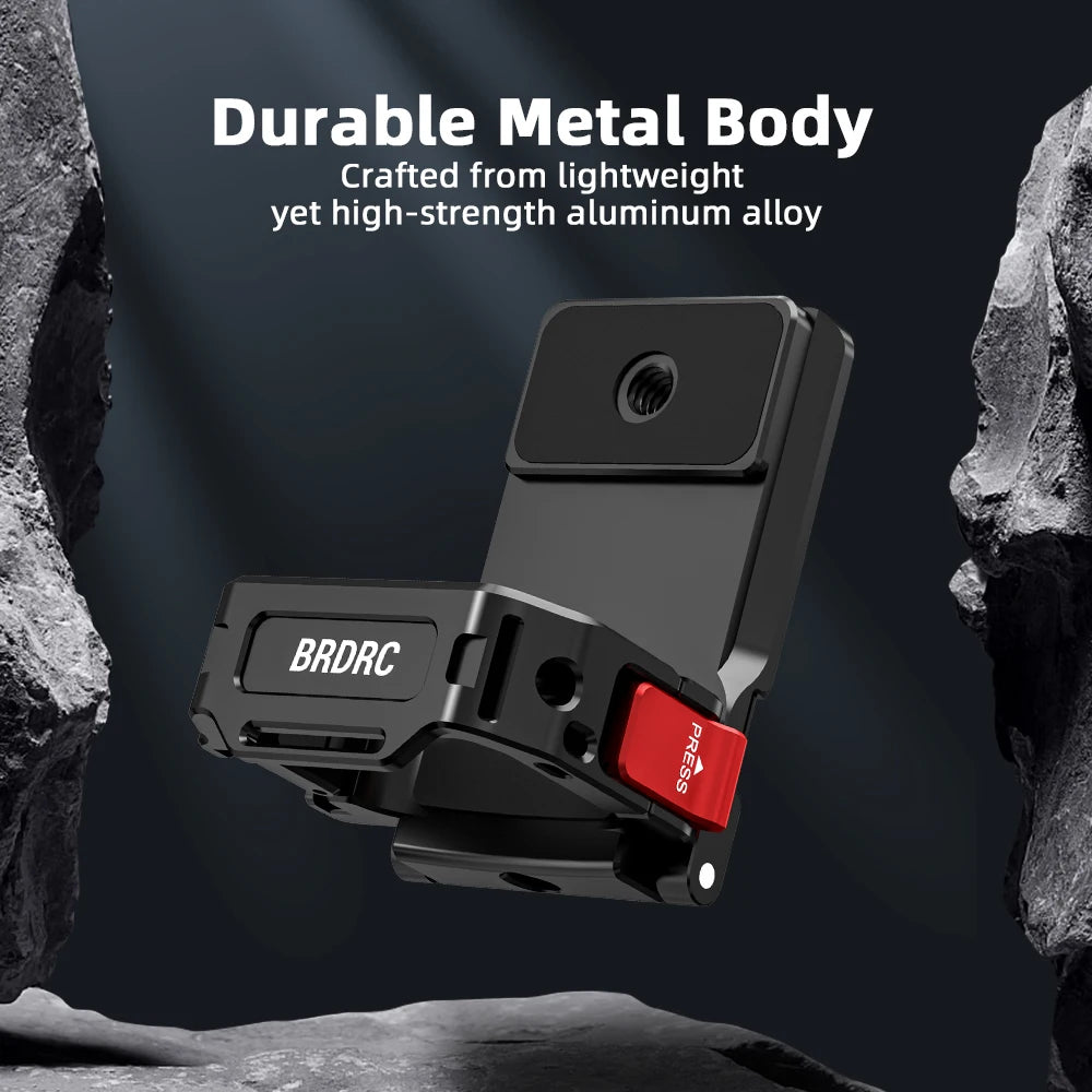 BRDRC Multi-Function Expansion Magnetic Mount for DJI Osmo Pocket 3,Aluminum Alloy Base,Pocket 3 Quick Release Accessories