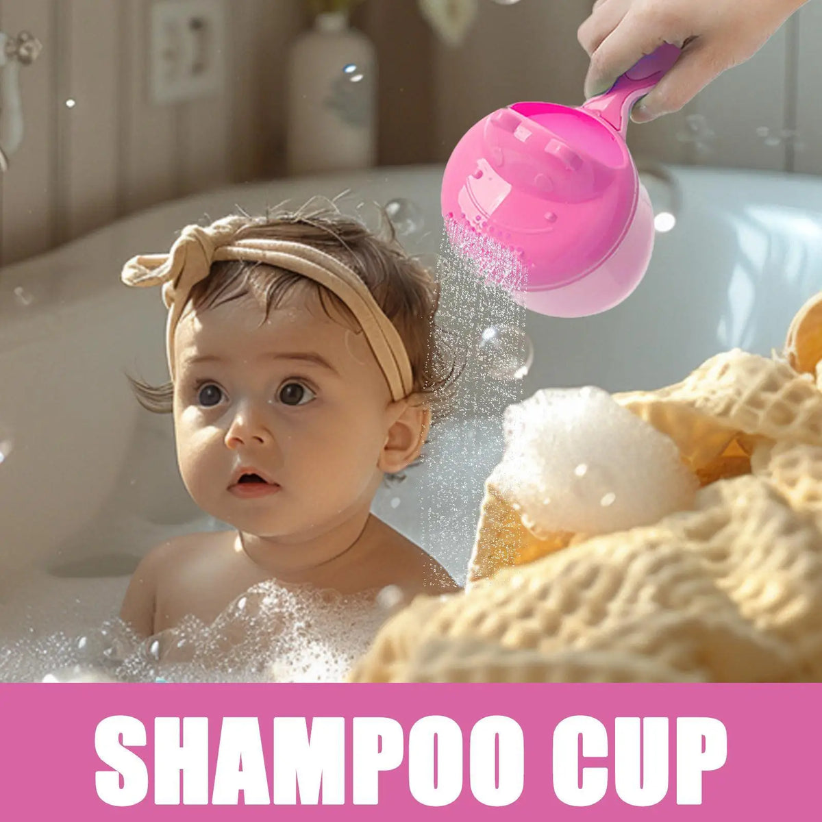 Baby Bath Caps Shampoo Rinser Kids Shampoo Rinse Cup Bath Shower Washing Head Children Bathing Baby Shower Spoons Kids Bath Tool