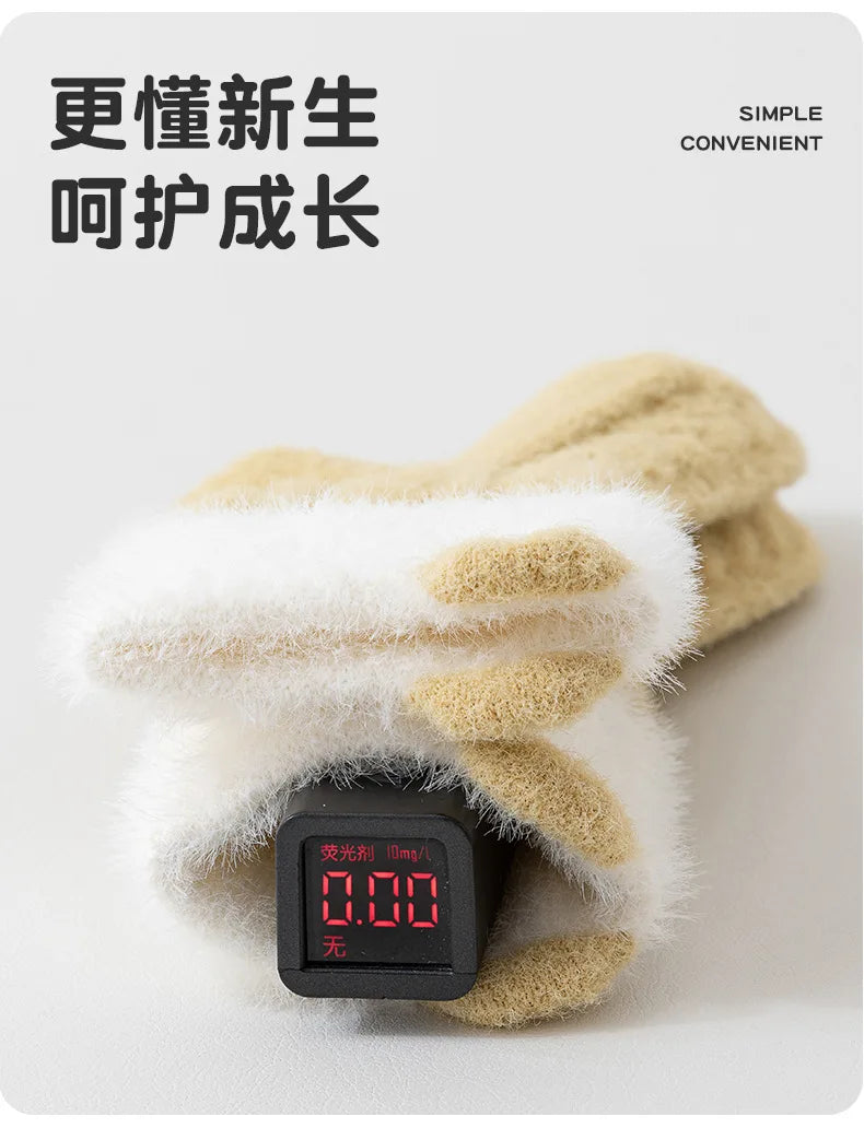 Autumn Winter Baby Socks Fleece Thickened Newborn Children Socks Warm Mid-Tube Kids Socks For Boys And Girls Baby Clothing Gifts
