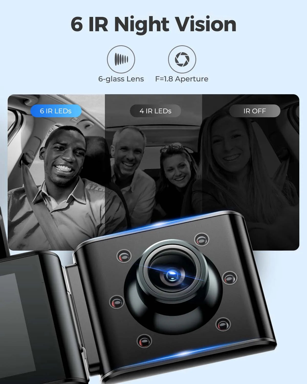 AZDOME M550 Pro Dash Cam 4K+1080P Built-in GPS 5G WiFi 3.19" IPS Screen Camera for Cars IR Night Vision 24H Parking Mode