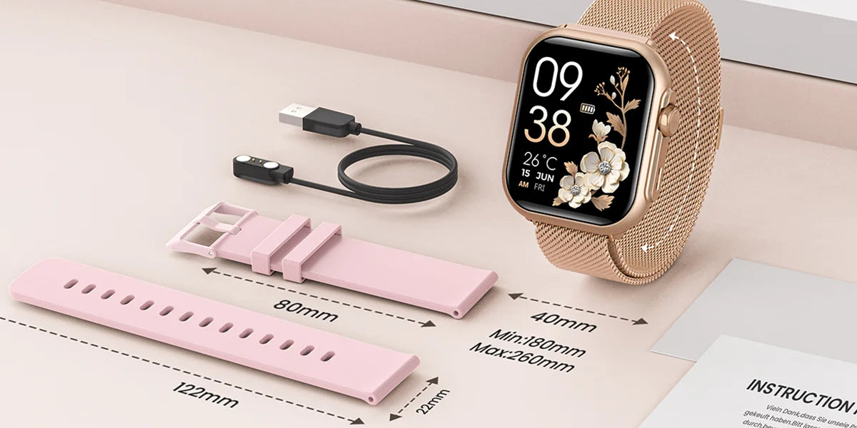 Viiray Fitness Smart Watch for Men and Women, Bluetooth Call, SpO2 Sleep Heart Rate Monitor,Fitness Tracker, IOS and Android