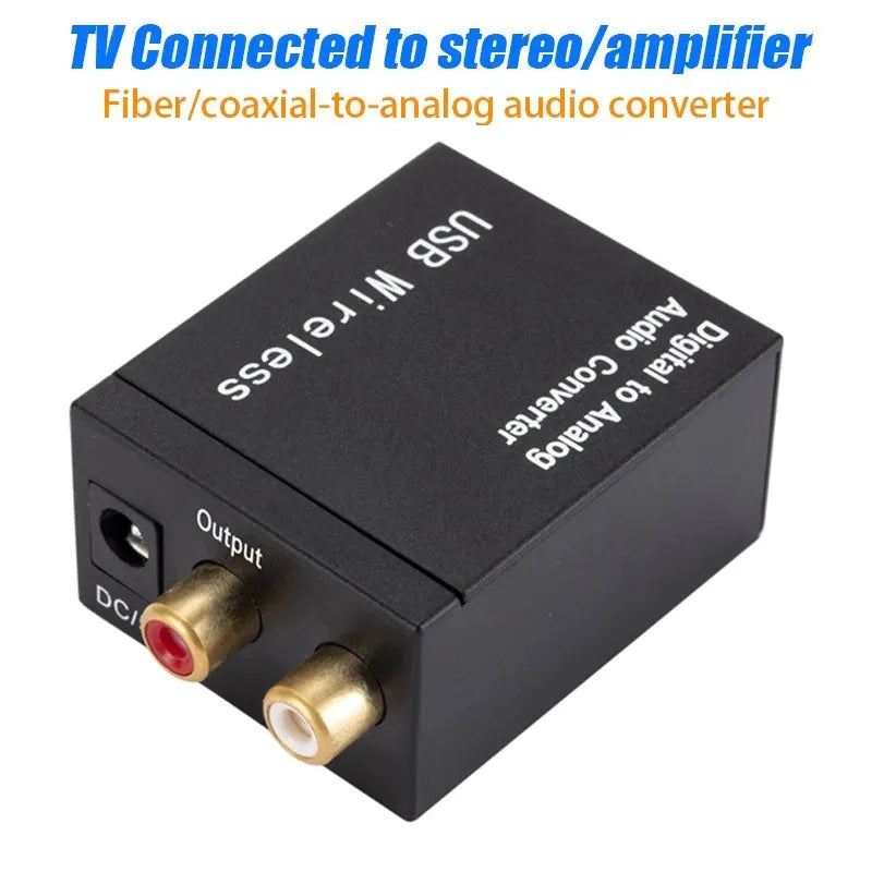 NEW Digital To Analog Audio Converter Support Bluetooth  Suitable For TV Audio Digital Coaxial Fiber Optic Analog Output Conver