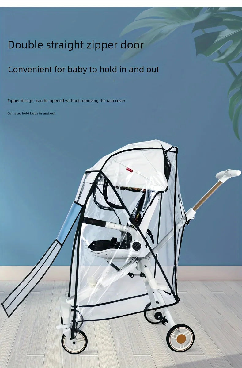 Compact Stroller Rain Cover Baby Stroller Cover for Toddler Umbrella Stroller Lightweight Travel Stroller Windproof Waterproof