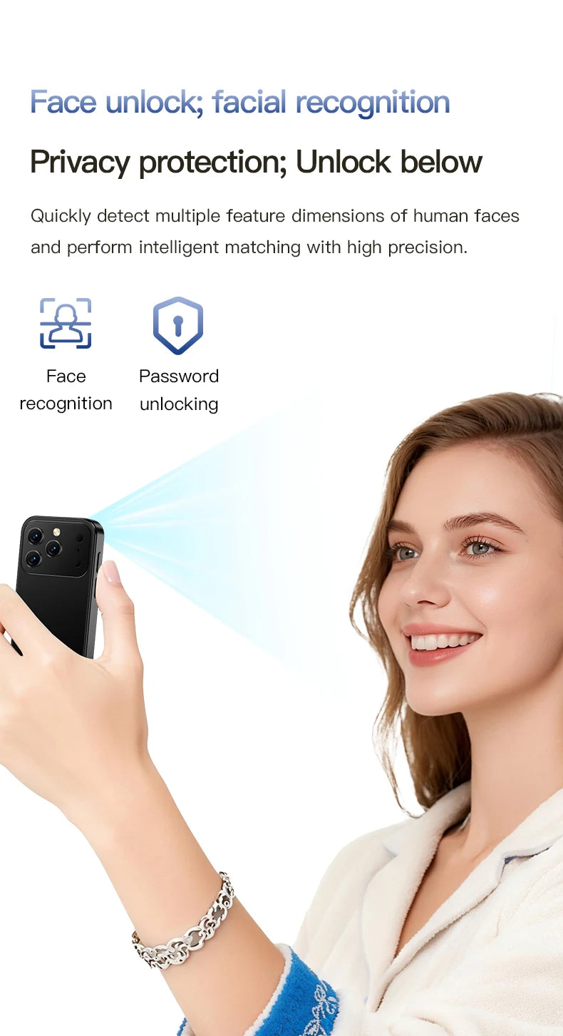 SOYES i17 Mini Smartphone 3.0" Screen 2GB RAM 16GB ROM Dual SIM Standby Dual Camera Android 9.0 Small Mobile Phone