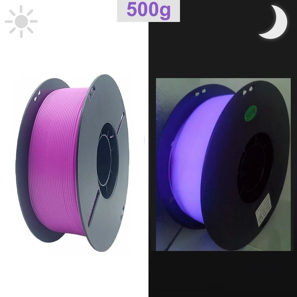 3D Printer Filament Glow In The Dark PLA 1.75mm 1kg 250g Luminous Filament PLA Blue Green Plastic Material Clear For FDM Printer