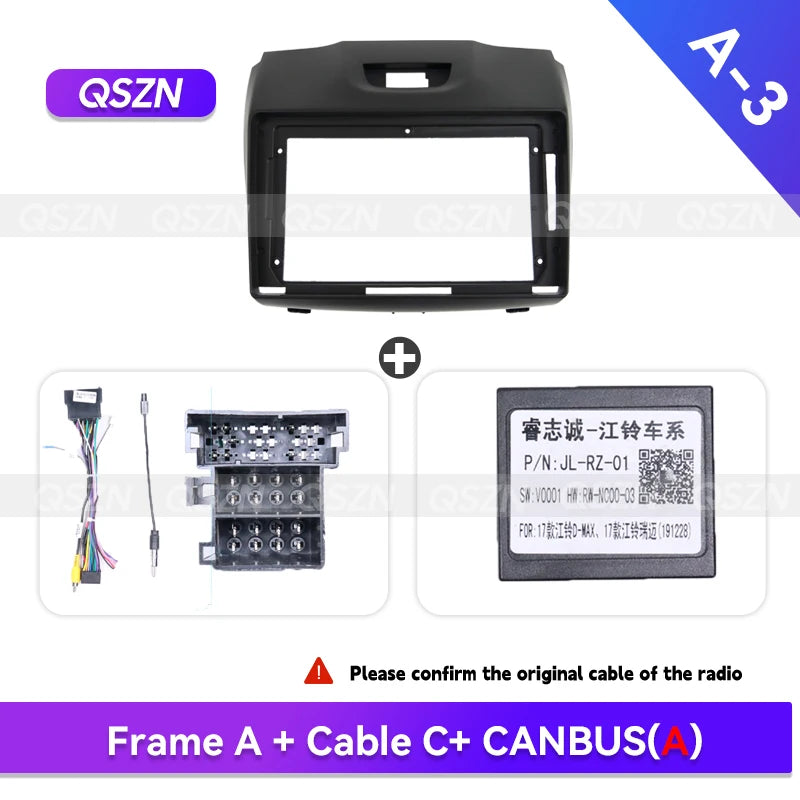 QSZN 2012-2016 For ISUZU D-MAX/MU-X/Chevrolet Trailblazer/Colorado/S10 2012-2016 Car Radio Android Player Stereo Frame Fascia