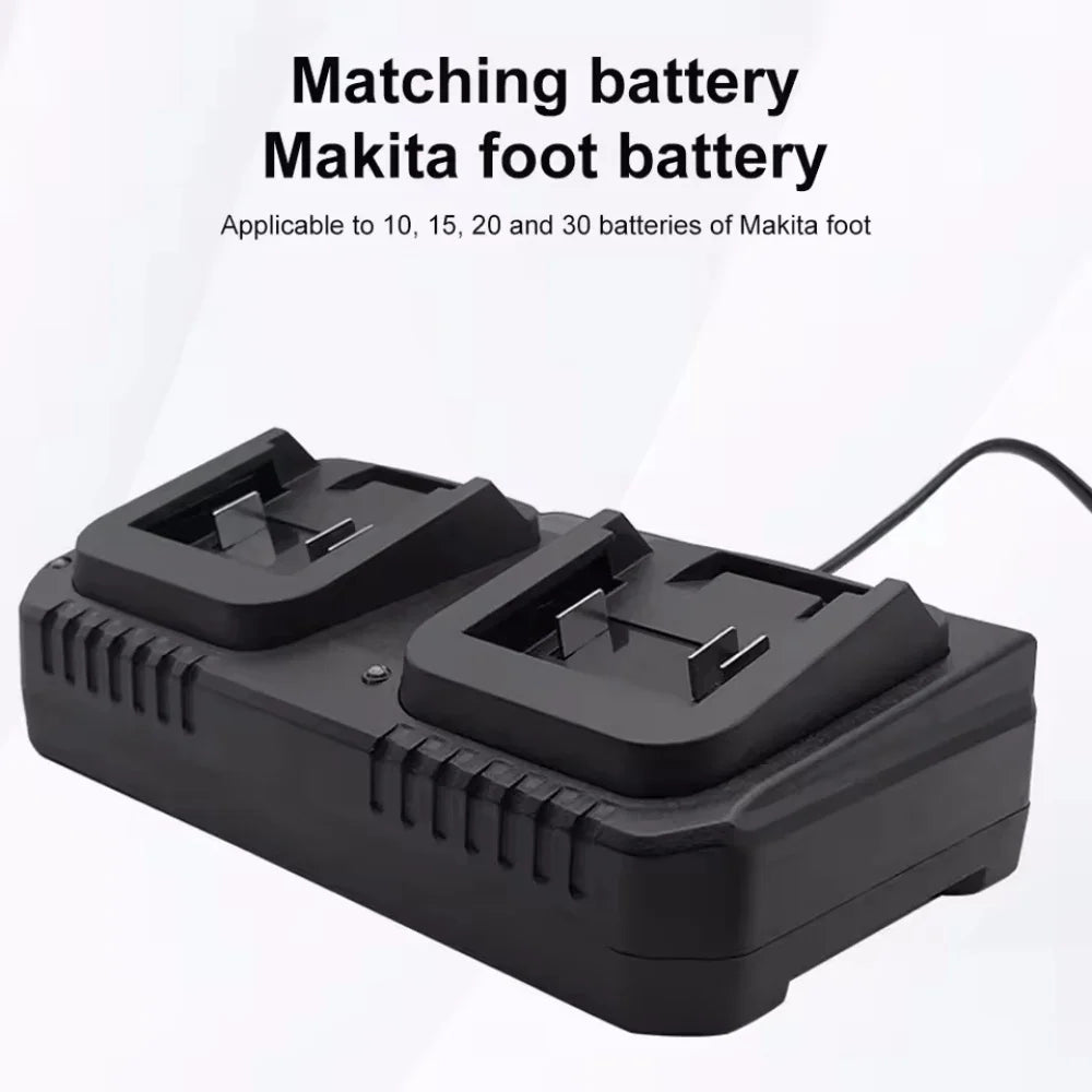 Dual Battery Charger For Makita BL1415 BL1815 BL1830 BL1850 US/EU Plug 18V 21V MAX Li ion Battery Charger 2 Slots Electronic Kit