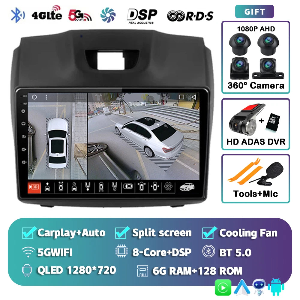 Android 15 Carplay For Chevrolet Holden S10 TRAILBLAZER COLORADO ISUZU DMAX GPS Car Radio Audio Multimedia Player Stereo Audio
