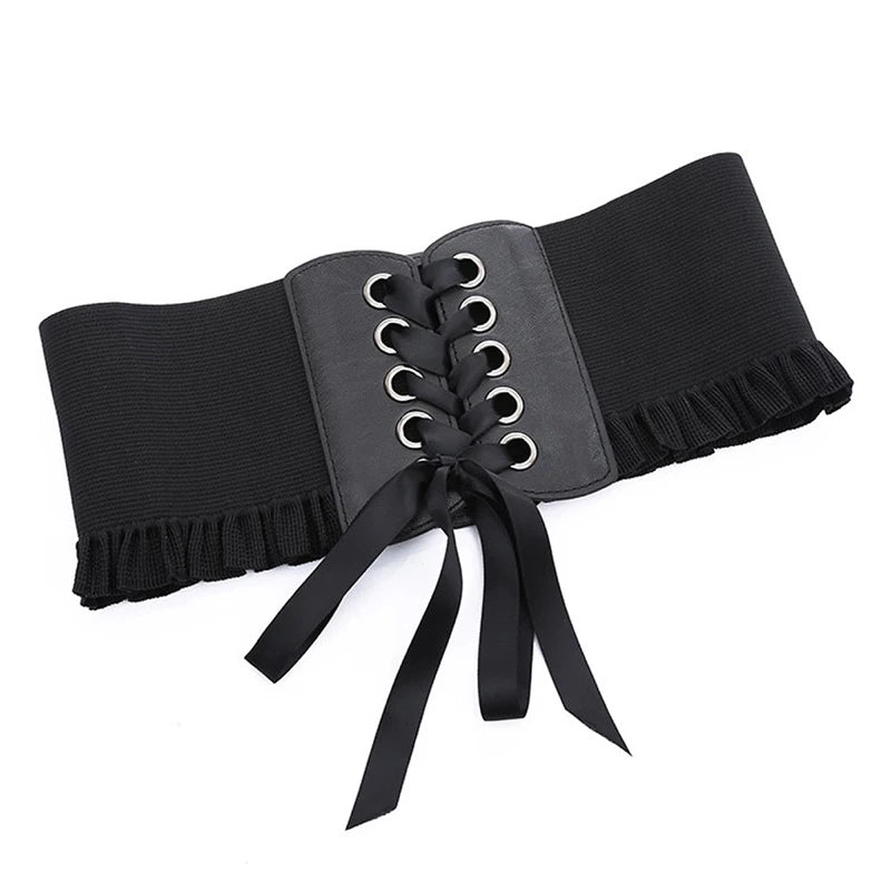 Women Wide Corset Belt Waistband Female Elastic High Waist Bandages Girdle Belts for Coat Dress Shirt Feminin Ceinture Corsets