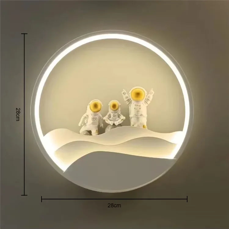 Modern Kids Room Ceiling Fan Light Cartoon Moon Astronaut Ceiling Lamp Boy Girl Bedroom Nursery Study Chandelier Ceiling Lights