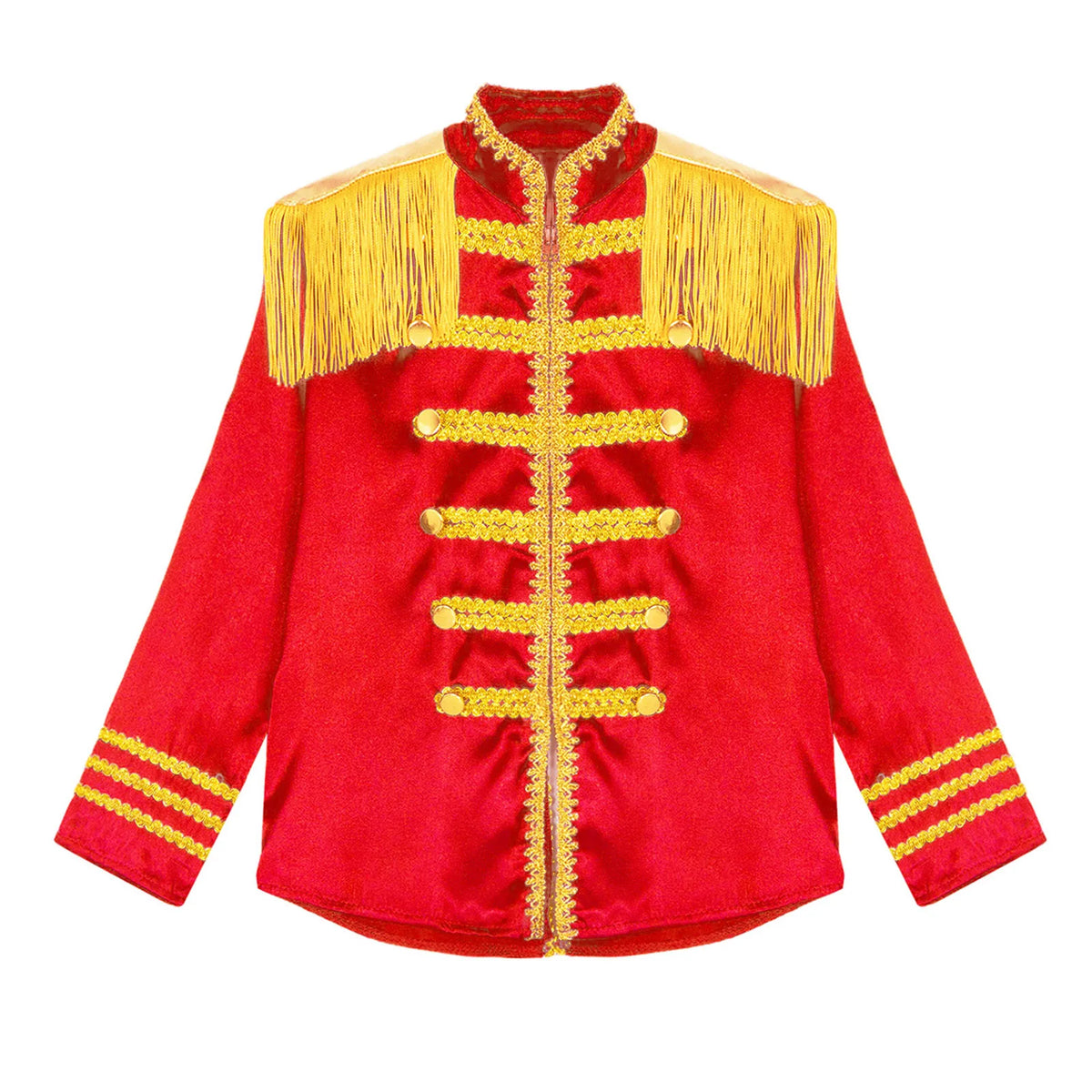 Kids Girls 60s Retro Hippie Rock Band Musician Costume Halloween Cosplay Carnival Party Circus Drummer Parade Tassel Jacket Coat