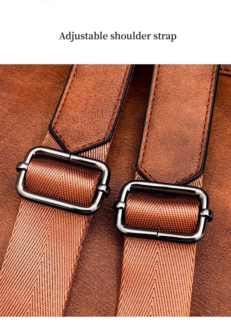 Winter Women's Backpack European Retro Two-shoulder Bag Luxury PU Composite Bag Commuter Single Shoulder Bag Leisure Travel Bags