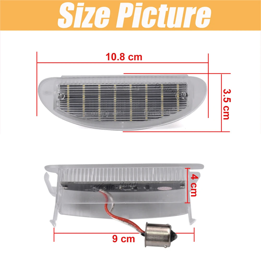 LED Car License Plate Lights 7700410754 Canbus No Error Lamp Taillights Accessories For Renault Clio MK2 Clio II 2 Twingo