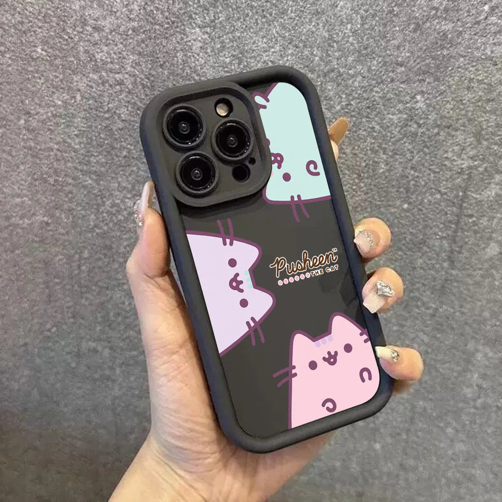 Funny Lovely Pusheen Cat Phone Case For Xiaomi Mi 15 14 13 12 11 Lite Poco M6 X7 X6 F4 F5 X3 X4 X5 C40 GT Pro Ultra 4G 5G Cover