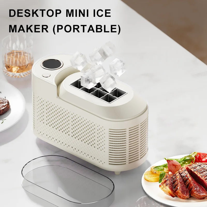 Portable Small Ice Maker Mini Convenient Home Dormitory Office Camping Car Cube Ice Automatic Ice Making Box ice machine 220V