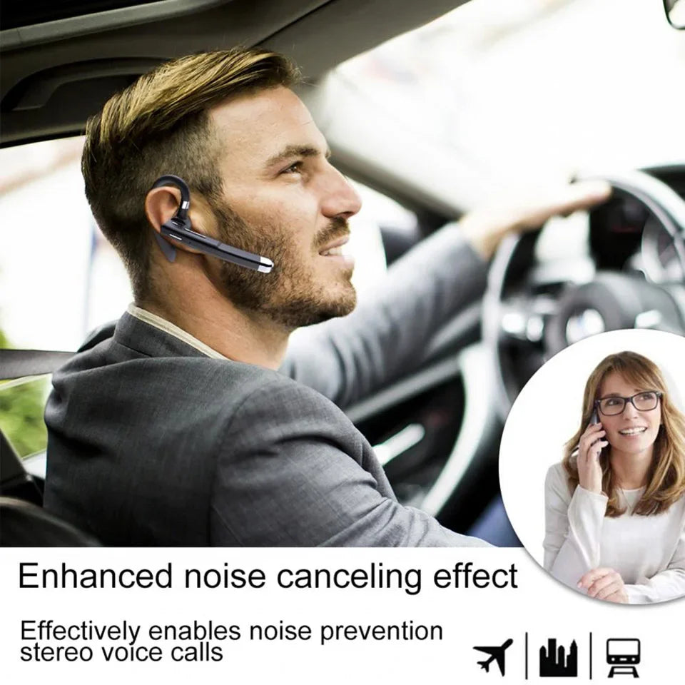 YYK-520 Wireless Headset Gaming Earphone with Built-in Mic for Driving Business Office Compatible with All Smart Phone