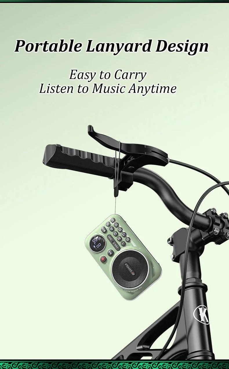 SANSUI F21 Outdoor Portable Multifunctional Walkman FM Radio Bluetooth Speaker MP3 Music Player Supports Recording Headphones