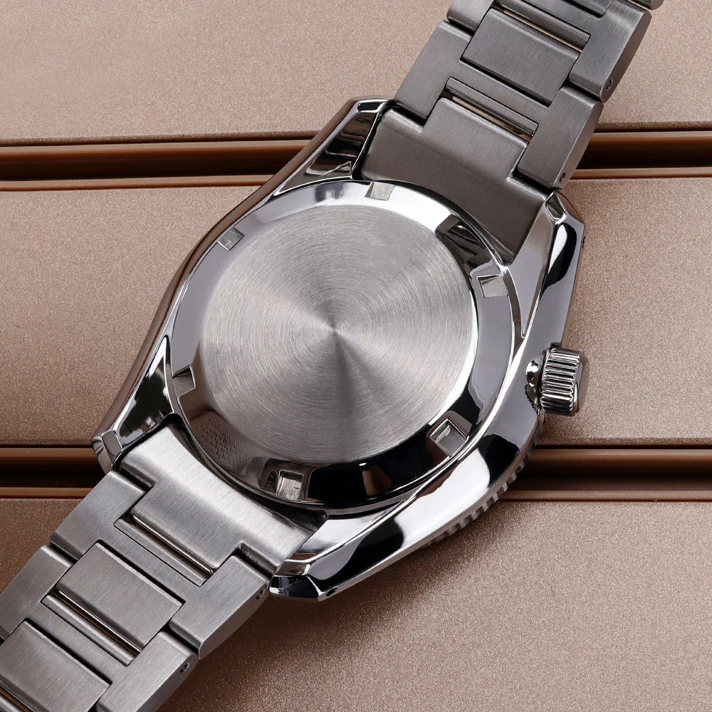 Diver NH35 42mm Watch Case Sapphire Glass Solid Bottom Cover For SPB185J1/187J1 NH34 NH35 NH36/38 Movement Stainless Steel Strap