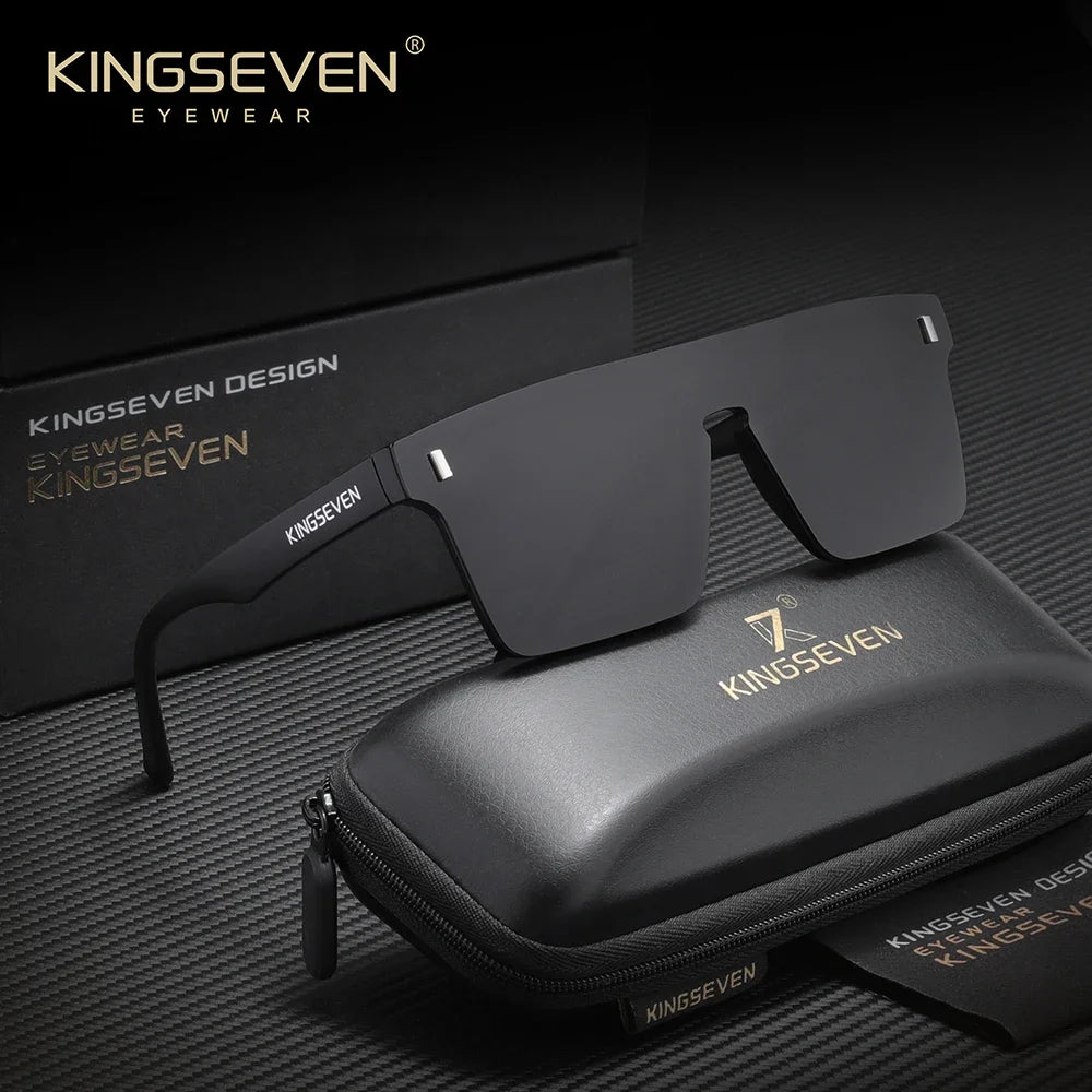 KINGSEVEN Polarized Rimless Frame Men Women Sunglasses Fashion Anti-UV400 Eyewear Travel Summer Glasses