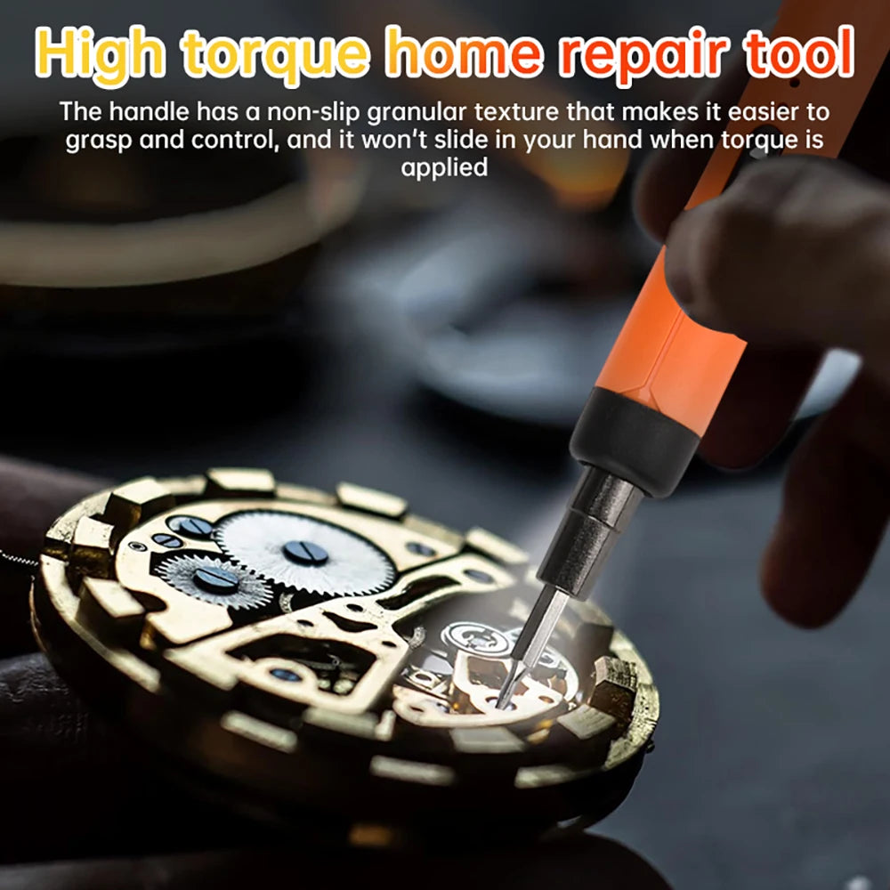 USB Electric Screwdriver Set High Torque Screwdriver Power Tool Mini Drill Bits Precision Screwdriver Head Kit Home Repair Tools