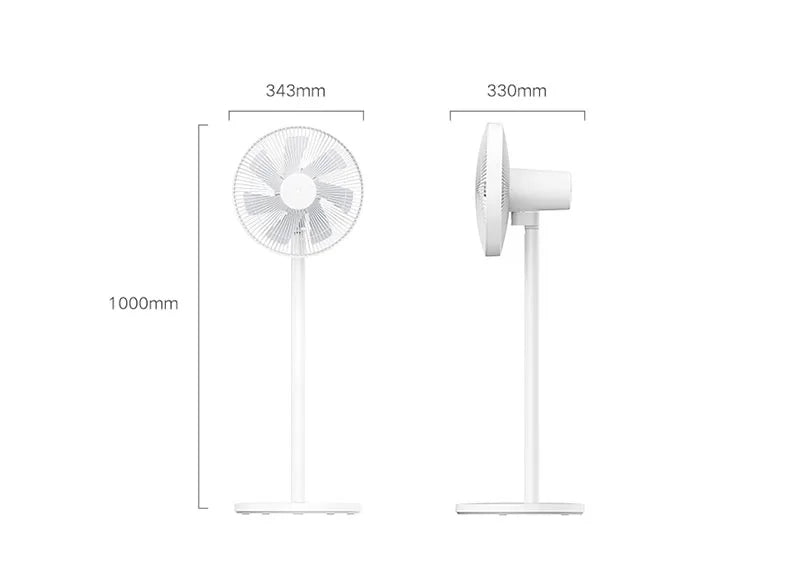 MIJIA Floor Fan,7 Blade,Adjustable Wide-Angle 90°,Home Fan For Living Room,Support Connect MI HOME APP Wired Fan