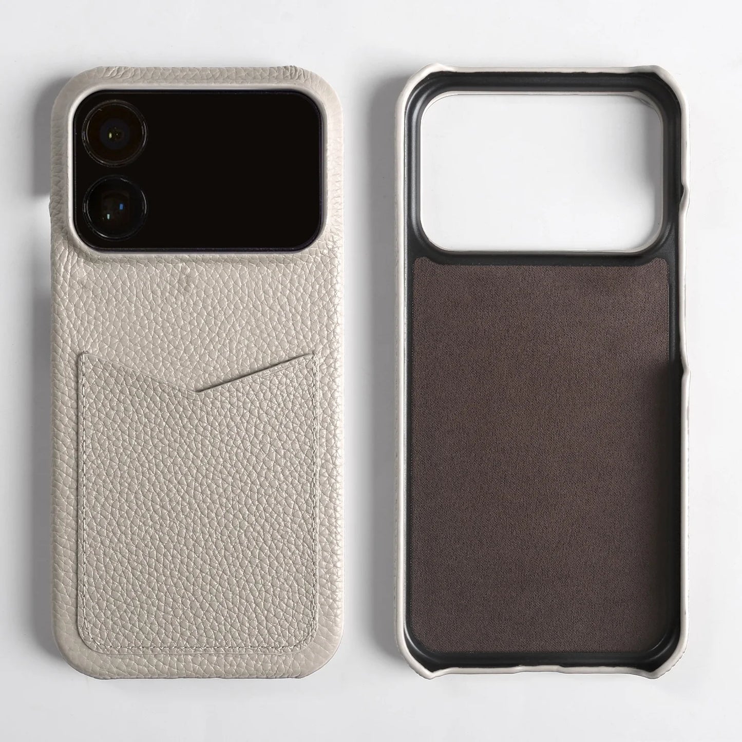 Premium Card Slot Genuine Leather Case For iphone 17 Pro Max 16 15 14 16e 17e 12 13 Mini 11 Phone Back Cover Case Coque Funda