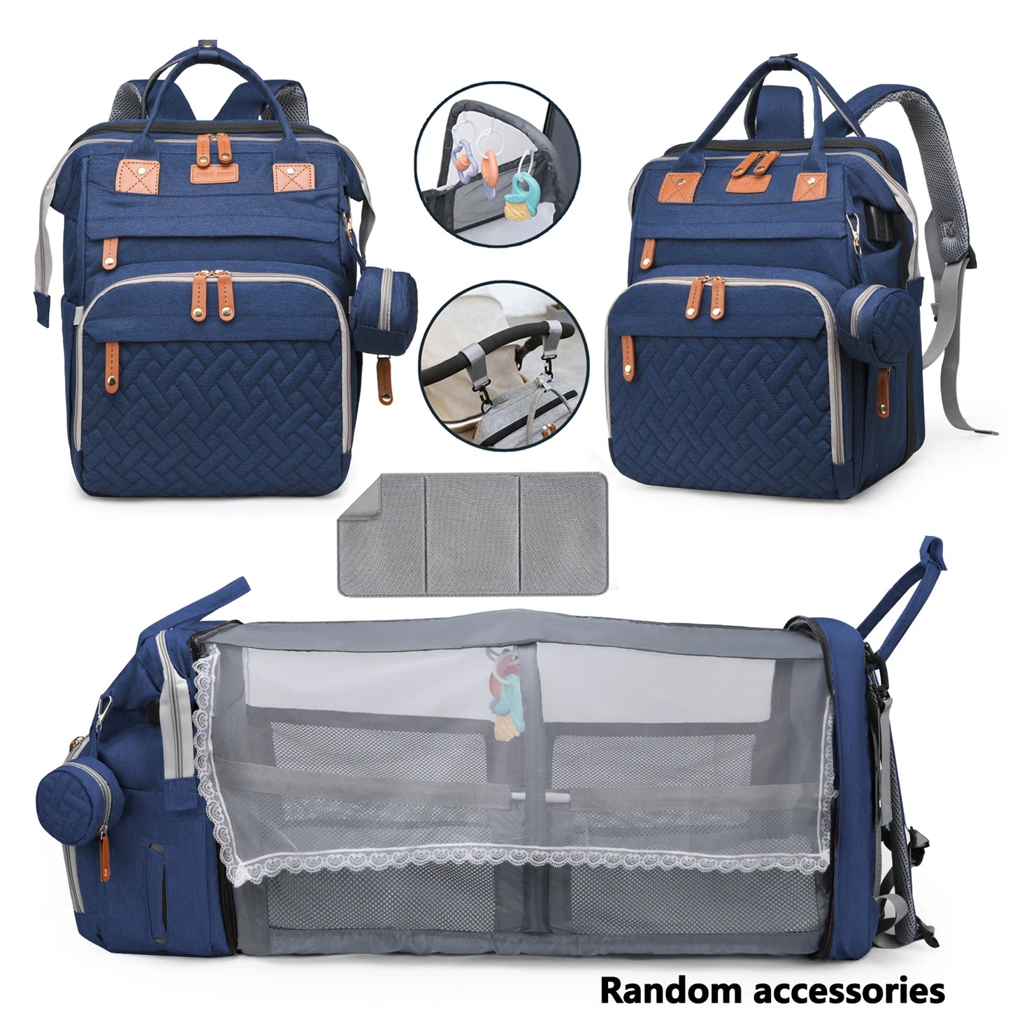 Baby Diaper Bag Backpack, Baby Bags for Boys Girls, Diaper Backpack Bag with a Changing Station, Large Travel Back Pack