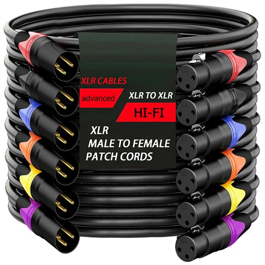 XLR Male to XLR Female Cable For Professional Recording Extension Line Balanced XLR Mixer Speaker Amplifier Live Microphone Line
