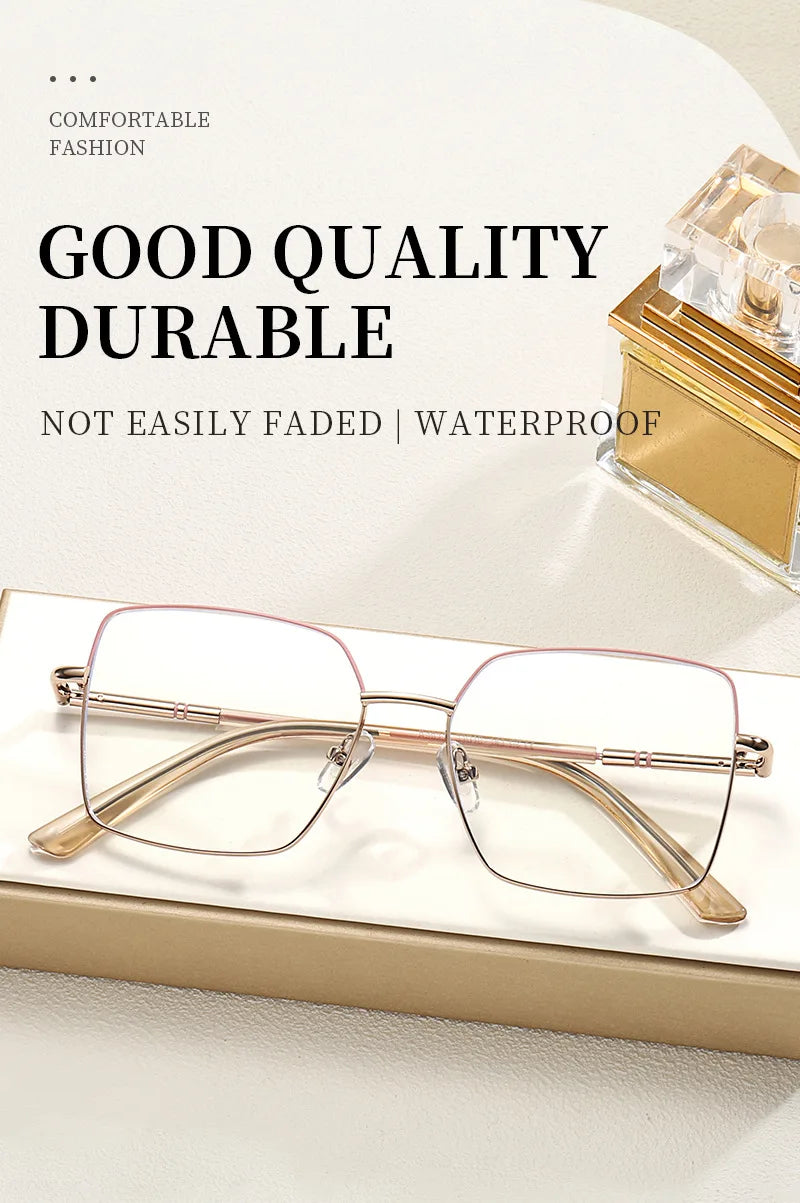 JMISUS Butterfly Prescription Glasses Woman Optical Eyeglasses for High-quality Metal Anti Blue Light Myopia Eyewear