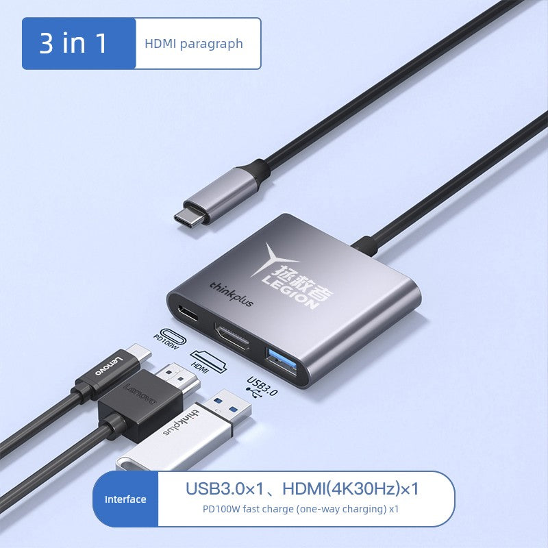 Lenovo Saver USB Cast Screen Network Cable Expansion Dock