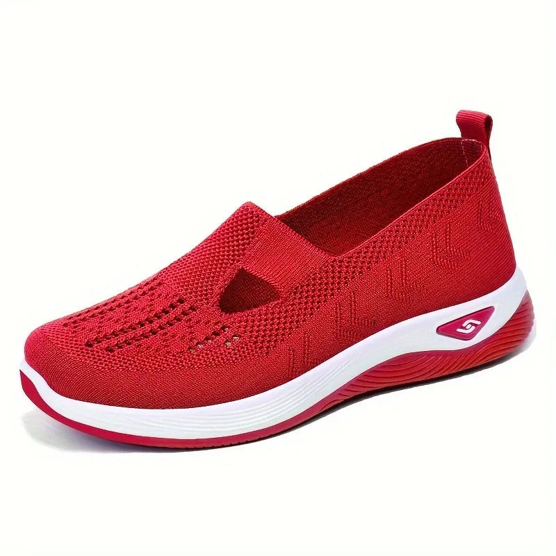 Women's Sneakers Breathable Slip on Walking Shoes Mesh Low Top Ladies Vulcanized shoes Soft Sole Lightweight Casual Shoes